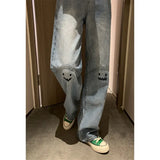 Size Women's Jeans High Waist Straight Baggy Fashion Pants Streetwear Harajuku Vintage Casual Female Wide Leg Denim