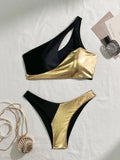 2024 New Sexy Split Splicing Hot Hot Swimsuit Swimsuit Bikini