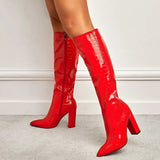 Boots Winter New Ladies' Fashion Side Zipper 42 Size Women's Boots Fashion Large Size Women's Leather