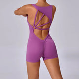 Zingj Honey Peach Hip Yoga Pants Tight Speed Dry Fitness Pants Female Training Dance Sports Yoga Jumpsuit-Outfit