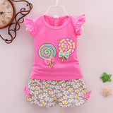 Pieces Cotton Girls Clothing Sets Summer Vest Sleeveless Children Sets Fashion Girls Clothes Suit Casual Floral Outfits