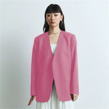 Suit Spring And Autumn New Cushion Shoulder Leisure Fashion Temperament Slim Thin Professional Gray Small Suit