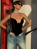 Velvet Black Busiter Asymmetrical Corset Top- Outfit