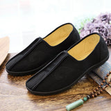 Zingj Men's Shoes Single Shoes / Cotton Shoes Fat Feet Large Size Canvas Father Shoes Father Shoes A Foot Pedal Casual Soft Sole