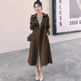 Woman 2025 Korean Version Of The New Spring And Autumn British Wind In The Long-Term Popular Red Coat
