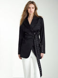 Temperament Trend Wind Suit Autumn 2025 New Small Niche Design Lapel Tie Suit Jacket