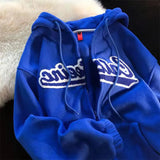 Polar Fleece Hoodies Women Casual Embroidery Clothes for Teens Sweatshirts Vintage Pink Tops Retro Winter Women