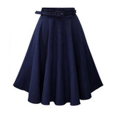 Retro Denim Midi Skirts For Women Clothes Streetwear Ladies Midi Skirts Jeans Casual High Waist A Line Women
