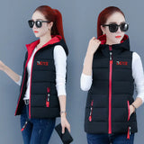 Autumn And Winter 2023 Women's Cotton Vest Loose And Thick Cotton Clothing Vest New Down Cotton Hooded Fashion Women's Horse Clip Coat-Outfit