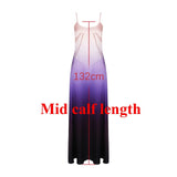 Purple Gradient Spaghetti Strap Maxi Dress- Outfit