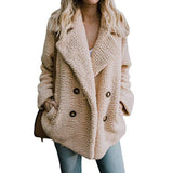 Women Winter Teddy Coat Female Warm Faux Fur England Coat Casual Oversized Soft Fluffy Fleece Jackets