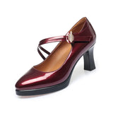 Yuan For A Pair Of Clearance High-Heeled Shoes Breathable Soft Leather Ladies Shoes Fashion Single Shoes Soft Soles Mother