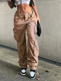 Vintage Multi Pocket Patched Cargo Jeans- Outfit