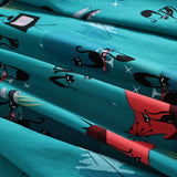 Summer Dress Casual Print 50s 60s Retro Vintage Dress Women Robe Rockabilly Pinup Halloween Vestidos Elegant Party