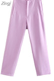 Women Pants High waist Pants Black White Pink Casual Trousers Woman Summer Fashion Trouser Funky Streetwear