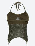 Grunge Floral Halter Neck