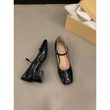 Fairy Style Elegant Temperament Coarse Single Shoes Summer New With Skirts To Increase The Thin And Coarse Heel Mary Treasure