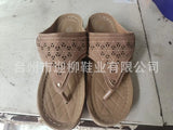 Zingj Women With Sandals And Slippers In 2023 Summer New Large-Size Hollowed-Out Metal Thick-Soled