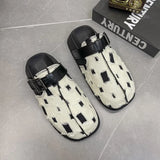Zingj Celebrity French Gentle Baotou Half Slippers Female Wear 2023 Summer New Fashion Thick Bottom Lazy Cool Drag Not Tired