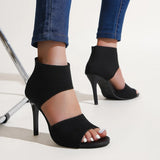 Zingj Fall 2023 High Heel Sandals Female Leopard Print Toe Toe Sexy Fashion Plus Size