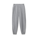2021 Fitness White Sweatpants Women High Waist Pants Joggers Trousers Elastic Waist Loose