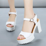 New Summer Women Sandals Shoes 2021 Thick With OL Korean Summer Sandals Large Size Genuine Leather Women Shoes