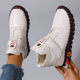 Women's Shoes Plus Velvet Warm High-Cotton Shoes Winter Hand-Sewn Mother Shoes Soft Bottom Flat