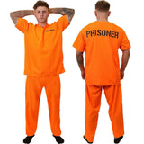Adult Prison Clothes Inmate Costumes For Masquerade Children's Orange Prison Clothes