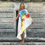 Boho Printed Off Shoulder Kaftan Plus Size Women Clothes Summer Sexy Beach Wear Tunic Casual High Street Dresses