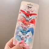 Grosgrain Ribbon Unicorn Printed Bowknot Hair Clips For Cute Girls Handmade Barrettes Hairpins Kids Hair