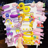 New Girls Cute Cartoon Flower Geometric Hairpins Sweet Headband Hair Ornament Barrettes Hair Clips Fashion Hair