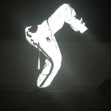 Spring And Autumn Men And Women Reflective Pants Basketball Sports Hip-Hop Beam Leg Pants Casual Luminous Pants-Outfit