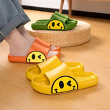 Flip Flops for Couples Smile Face Slippers EVA Fashion Slides Women's Shoes Bathroom Slipper Floor