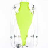 Zingj 2024 Summer New Women's Slim Vest Top Sexy Hanging Neck Sleeveless High Slit Jumpsuit-Outfit