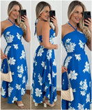 Zingj Spring / Summer New Southeast Asian Holiday Style Personality Digital Print Hanging Neck Wipe Chest Thin Belt