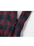 A Line Suspender Dress Dress Gothic Vintage Plaid Harajuku Short Sleeve Party Mini Dress Summer Fashion Streetwear