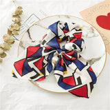 Chiffon Bowknot Silk Hair Scrunchies Women Pearl Ponytail Holder Hair Tie Hair Rope Rubber Bands Headwear Hair