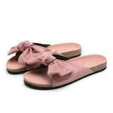 Zingj Large Size Slippers Female Summer New Bow A Line Open Toe Wear Casual