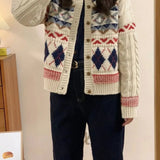 Knitted Design Buttoned Cardigan- Outfit