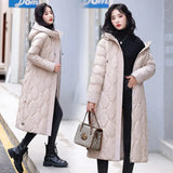 2022 New Parkas Women Winter Jacket Snow Wear Long Coat Hooded Warm Parka Female Hooded Cotton Padded Jackets