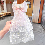 Girls Beautiful Chiffon Bow Print Flower Strawberry Hairpins Headband Kids Sweet Hair Decorate Clip Fashion Hair