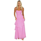 Spring And Summer New Sling Skirt Swew Back Strap Long Skirt Temperament Repair