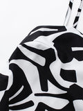 Printed Slip Dress Women Tied Backless Short Dresses Woman Black White Mini Beach Dress 2022 Sleeveless Sexy Summer