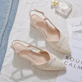 Zingj New One Line With Rear Air Heel Sandals-Outfit
