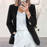 Zingj And Winter New Corduroy Cardigan Temperament Slim Solid Color Leisure Professional Small Suit Jacket-Outfit