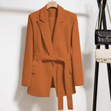 Zingj Spring And Autumn New Version Of The Korean Suit Jacket Female Belt Slim Show Thin Temperament Fashion Fried Street Small Suit