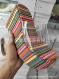 Bottom Slope With One-Word Slippers Female High And Solid Cloth Beach Cool