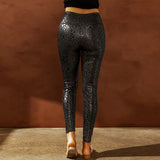 Cropped Autumn Stretch Animal Print Tight