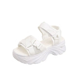 Spring And Summer Velcro Cake Shoes 2025 New Korean Casual Sports Roman Platform