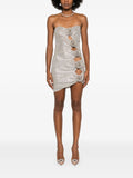 Hot Sales Explosion Sexy Hollow Hot Diamond Tight-Body Bag Dress Flower Diamond Temperament Dress